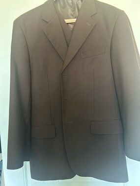 Men's Brown Single-Breasted 3 Piece Suit
